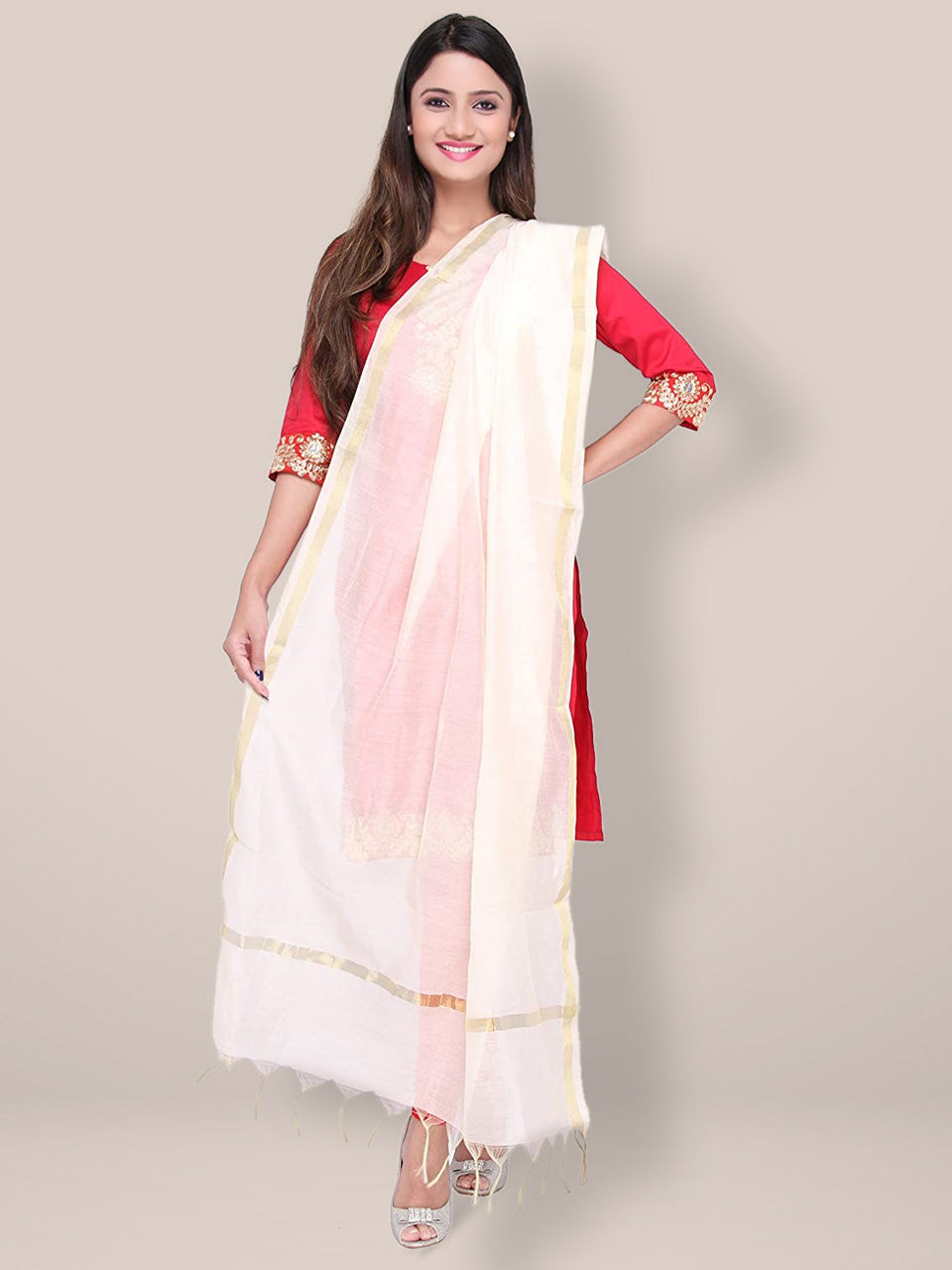 Combo pack of 2 Blended Silk dupattas freeshipping - Dupatta Bazaar