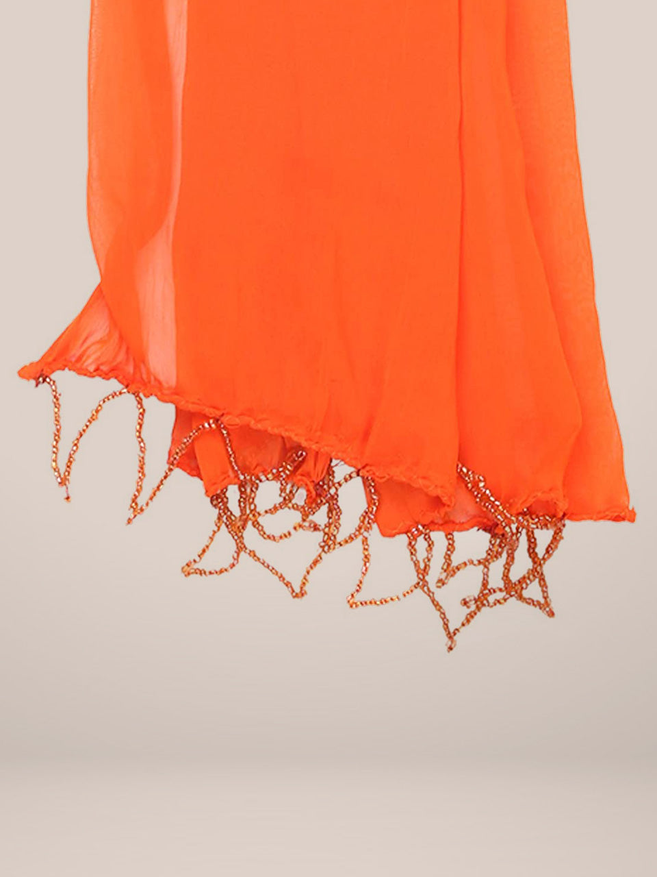 Orange Chiffon Dupatta freeshipping - Dupatta Bazaar
