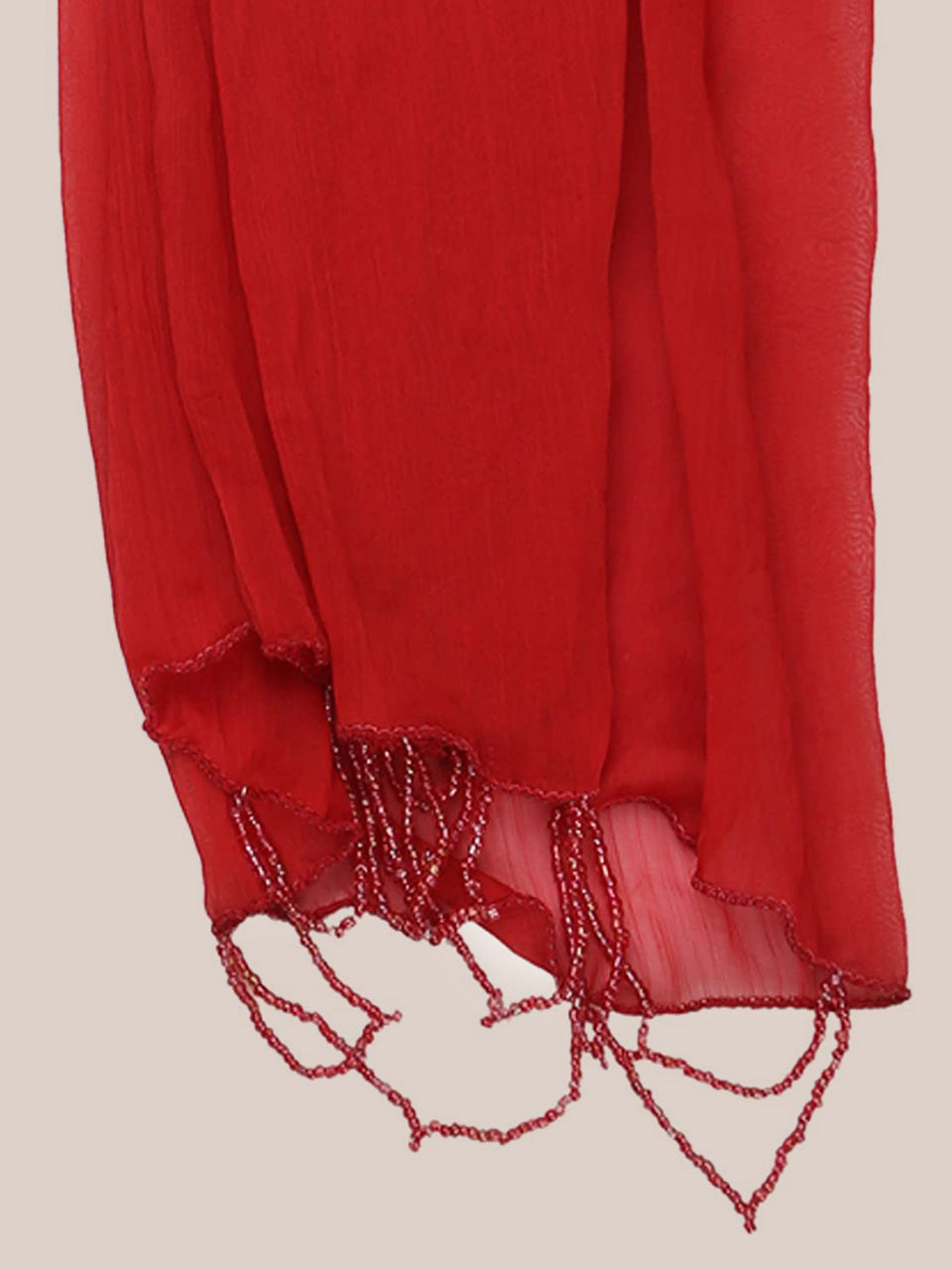 Red Chiffon Dupatta freeshipping - Dupatta Bazaar