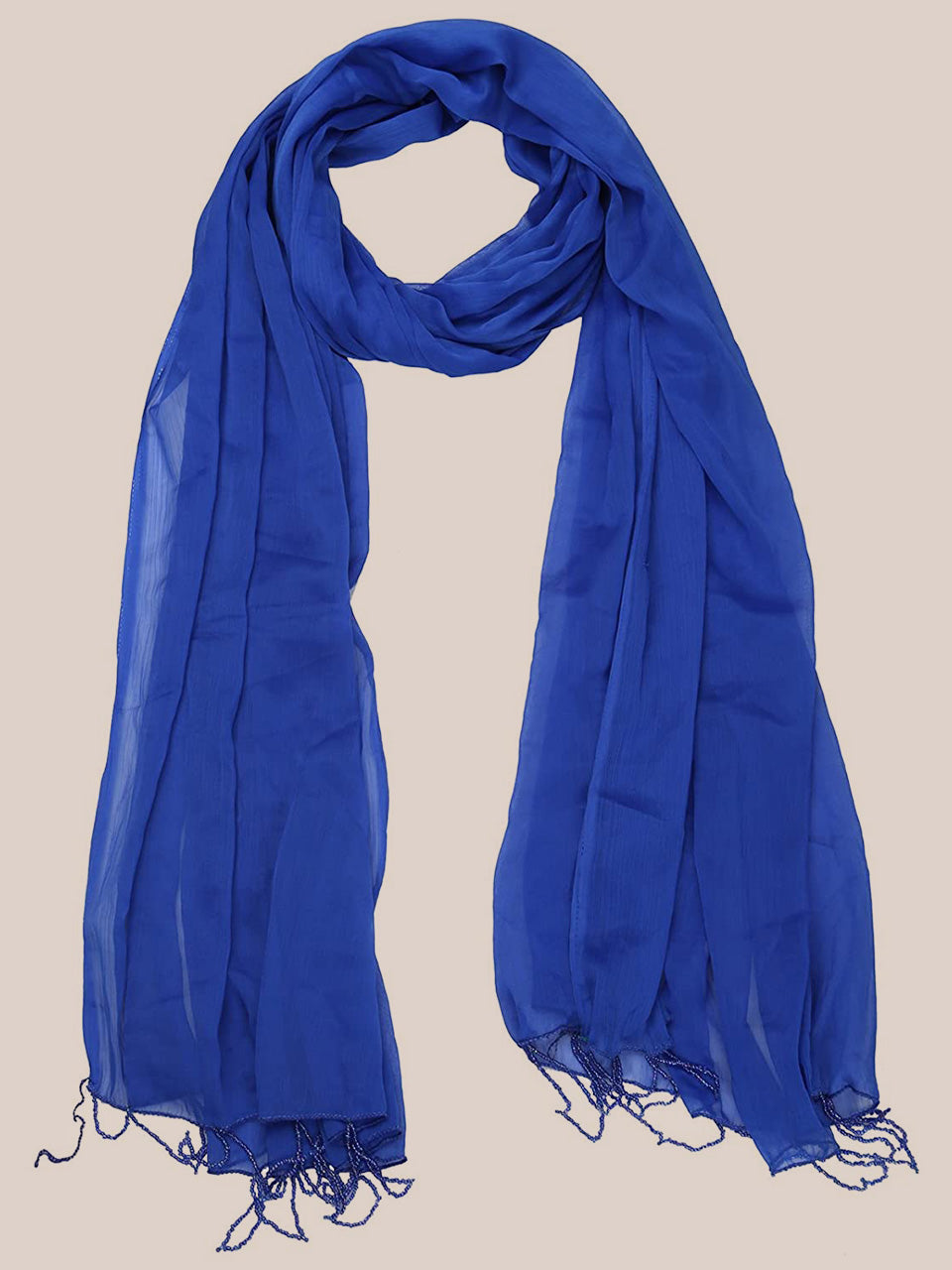 Blue Chiffon Dupatta freeshipping - Dupatta Bazaar