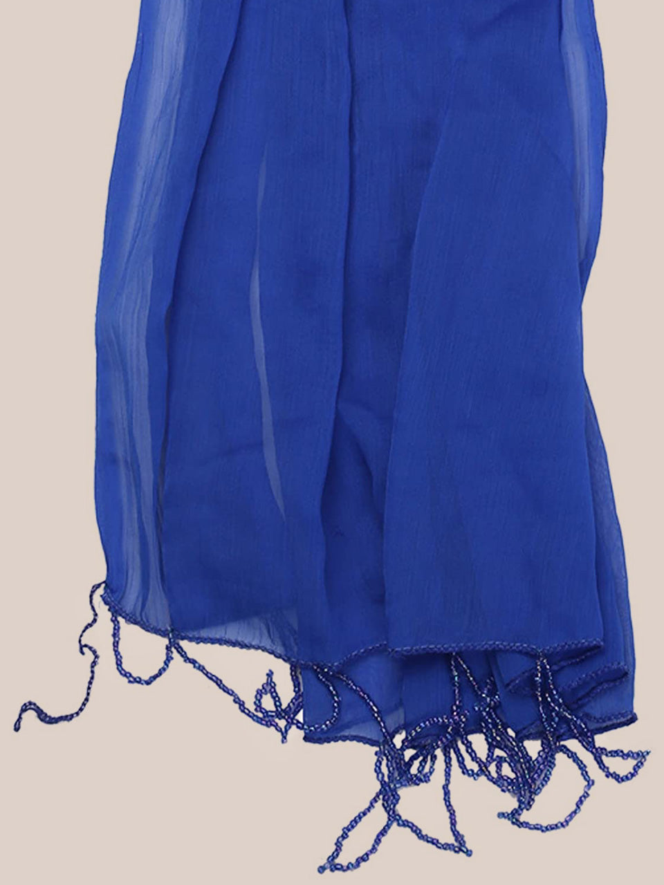 Blue Chiffon Dupatta freeshipping - Dupatta Bazaar