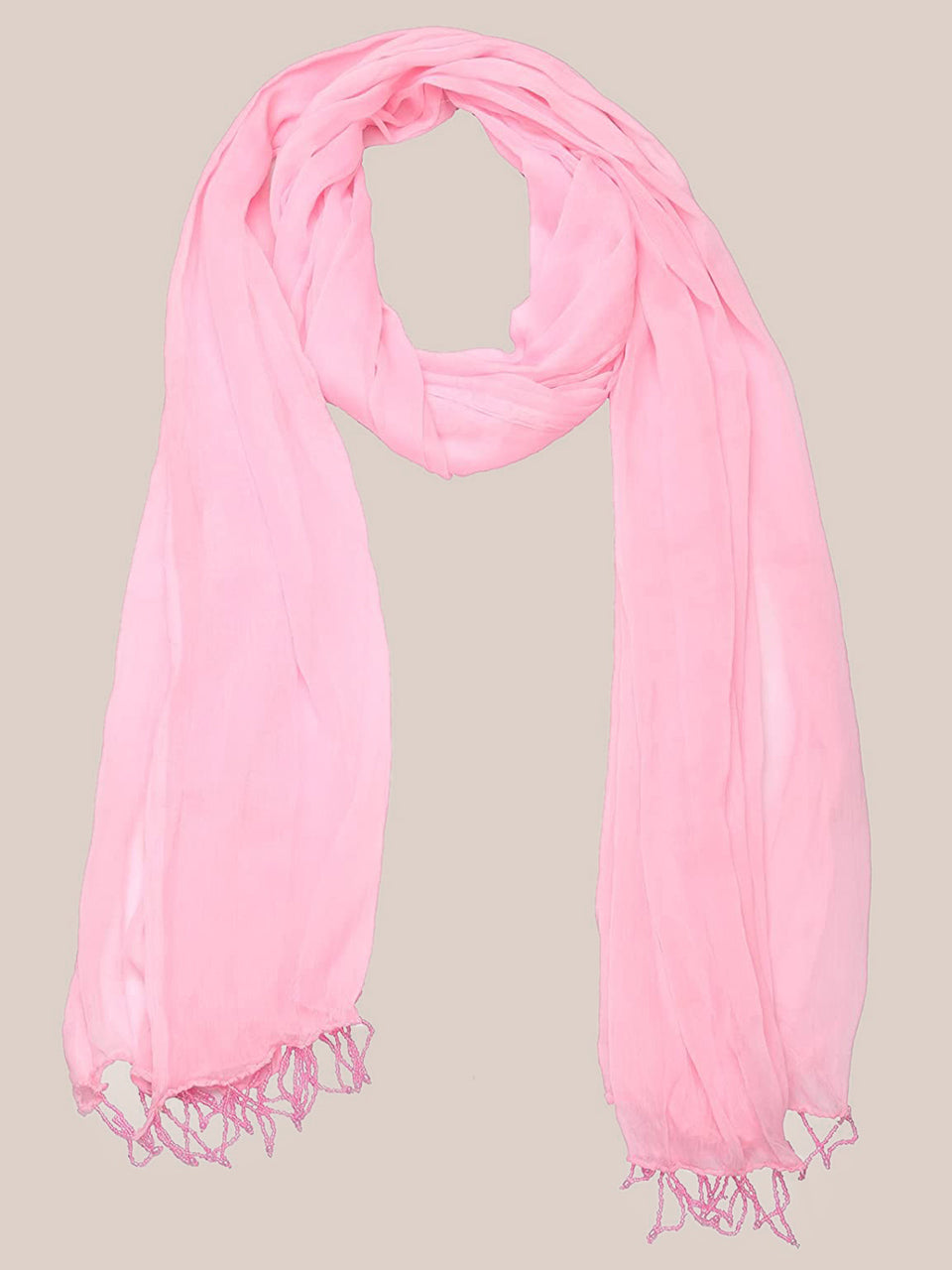 Pink Chiffon Dupatta freeshipping - Dupatta Bazaar
