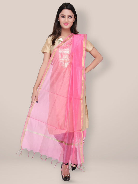 Pink Bleneded Silk Dupatta freeshipping - Dupatta Bazaar