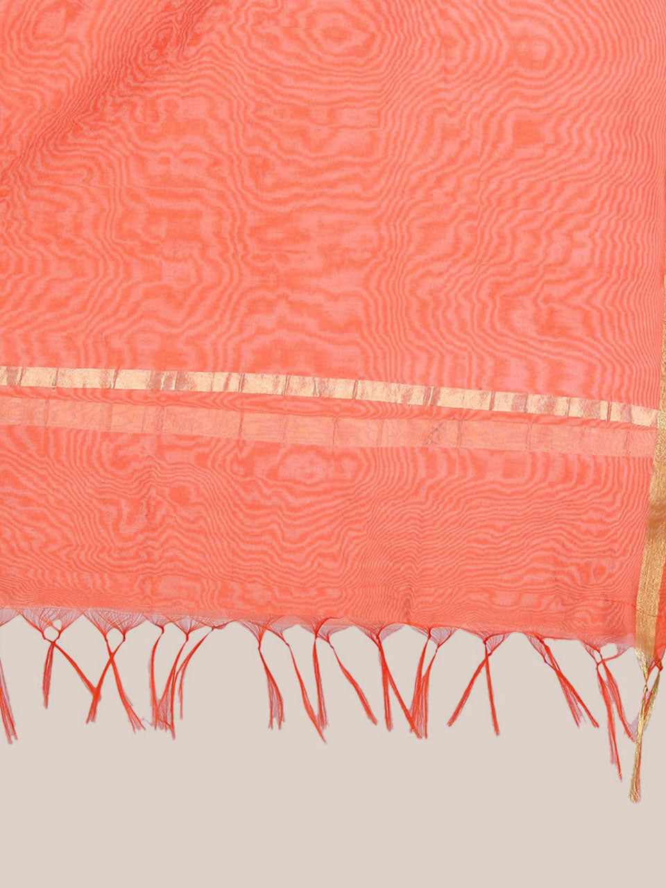 Orange Silk  Dupatta freeshipping - Dupatta Bazaar