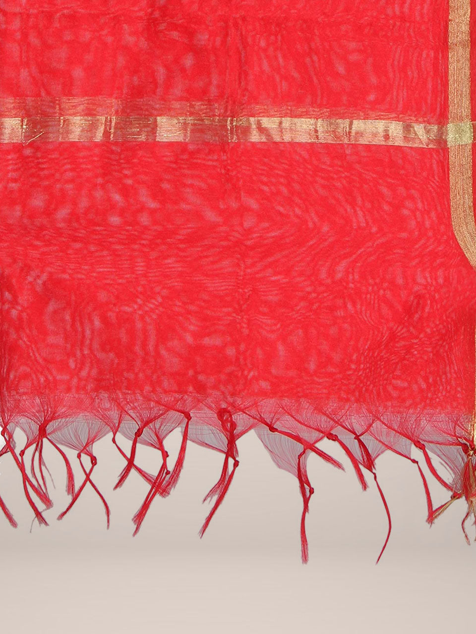 Red Silk Dupatta freeshipping - Dupatta Bazaar