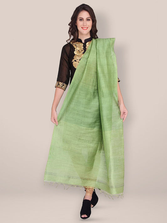 Light Green Solid Dupatta freeshipping - Dupatta Bazaar