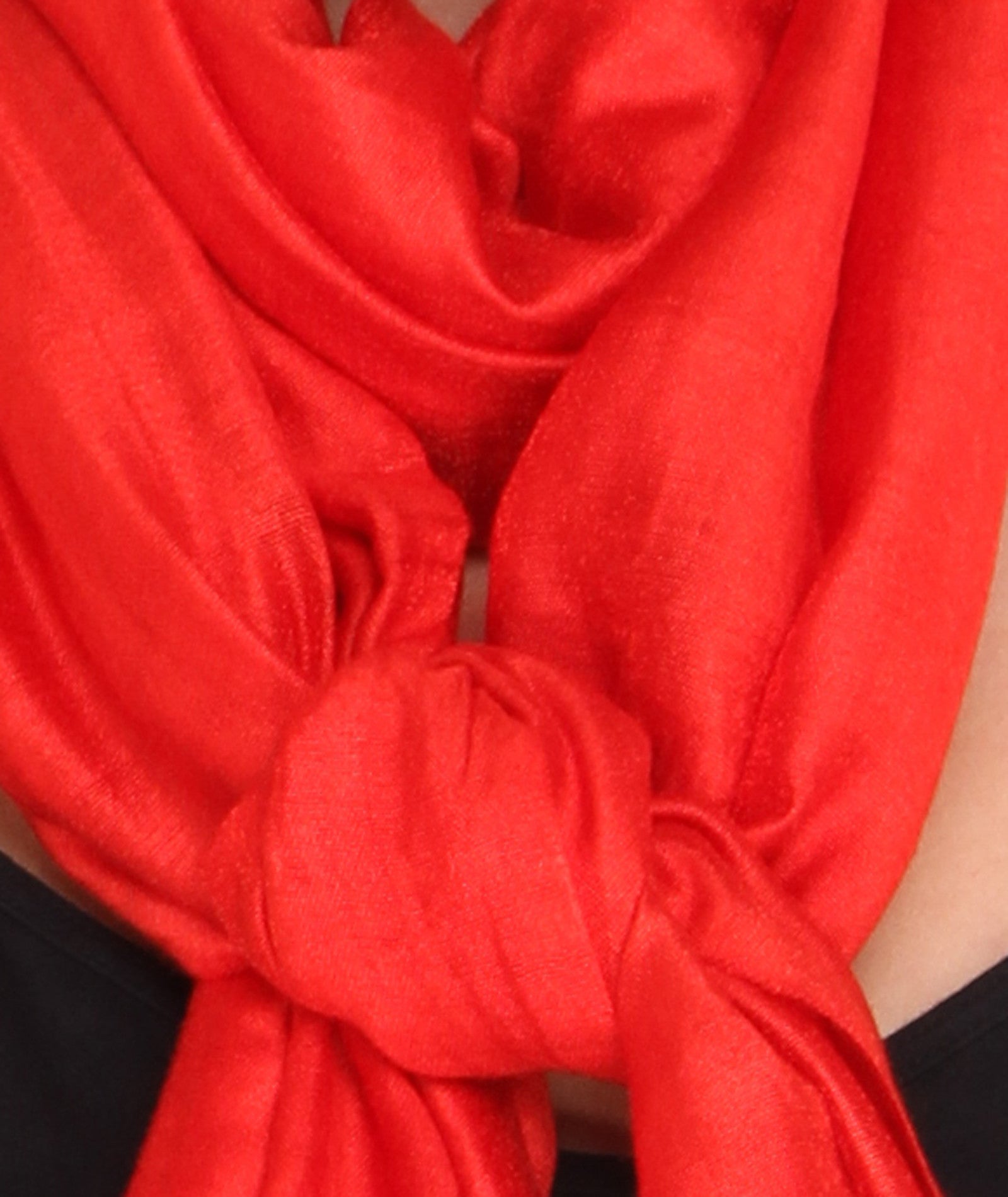 Red Blended Silk Dupatta - Dupatta Bazaar