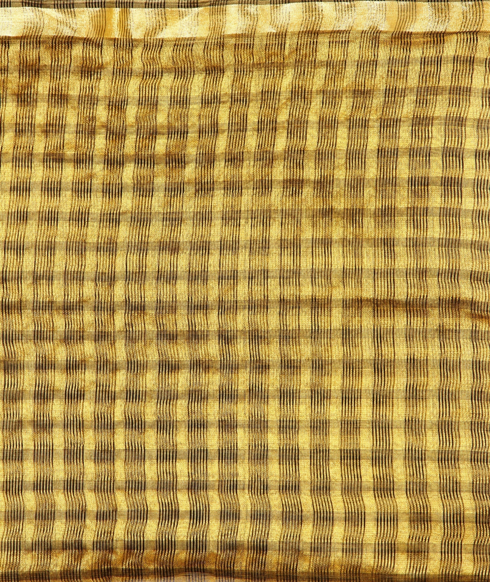 Gold Silk Checkered Dupatta - Dupatta Bazaar