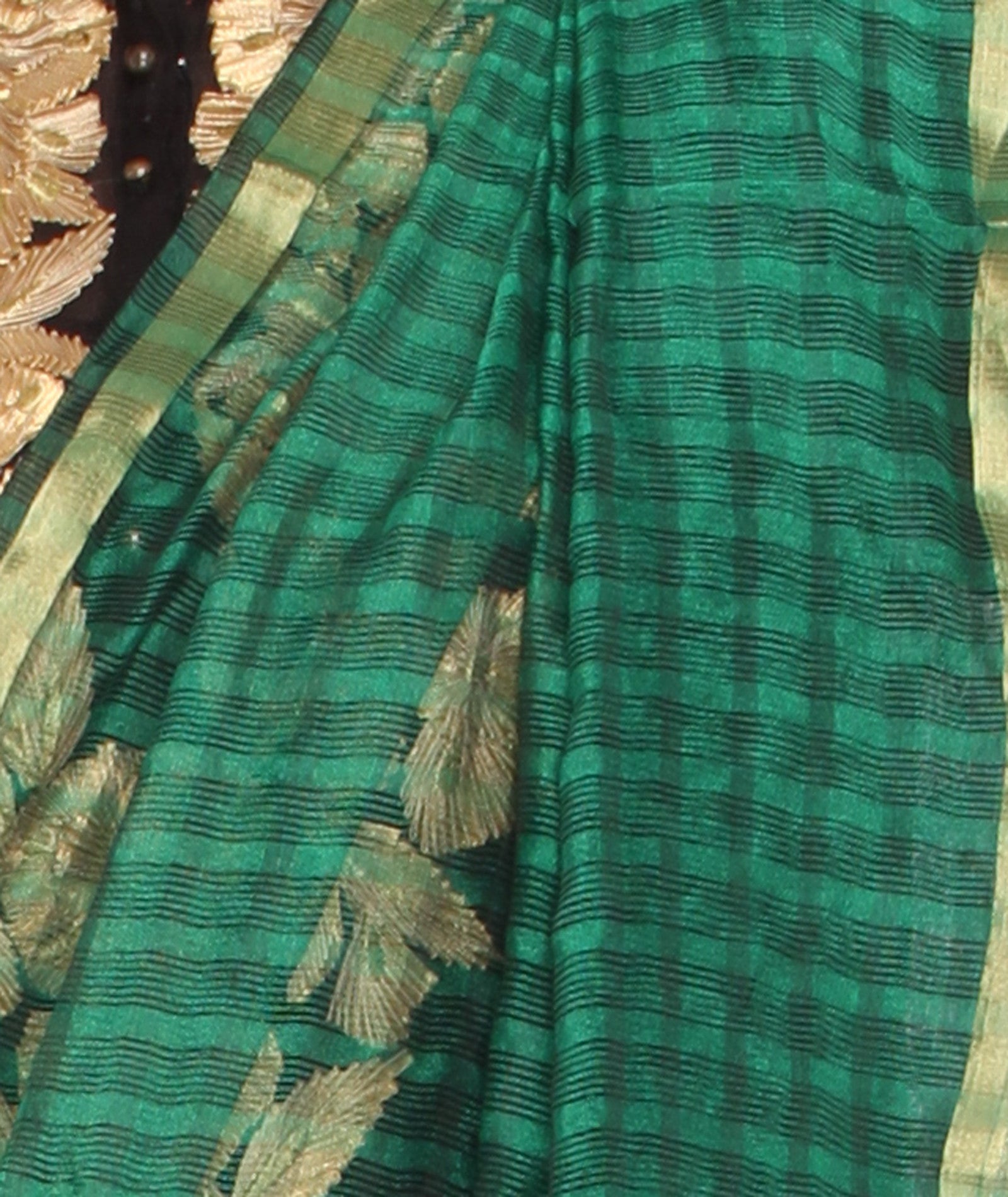 Green Silk Checkered Dupatta - Dupatta Bazaar