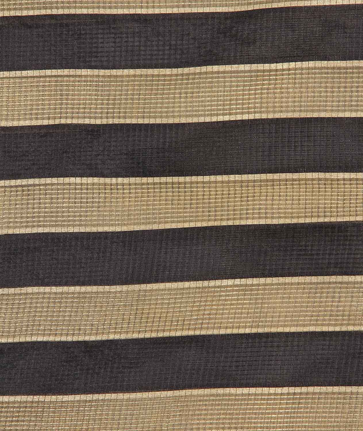 Gold Silk Blend Striped Dupatta freeshipping - Dupatta Bazaar