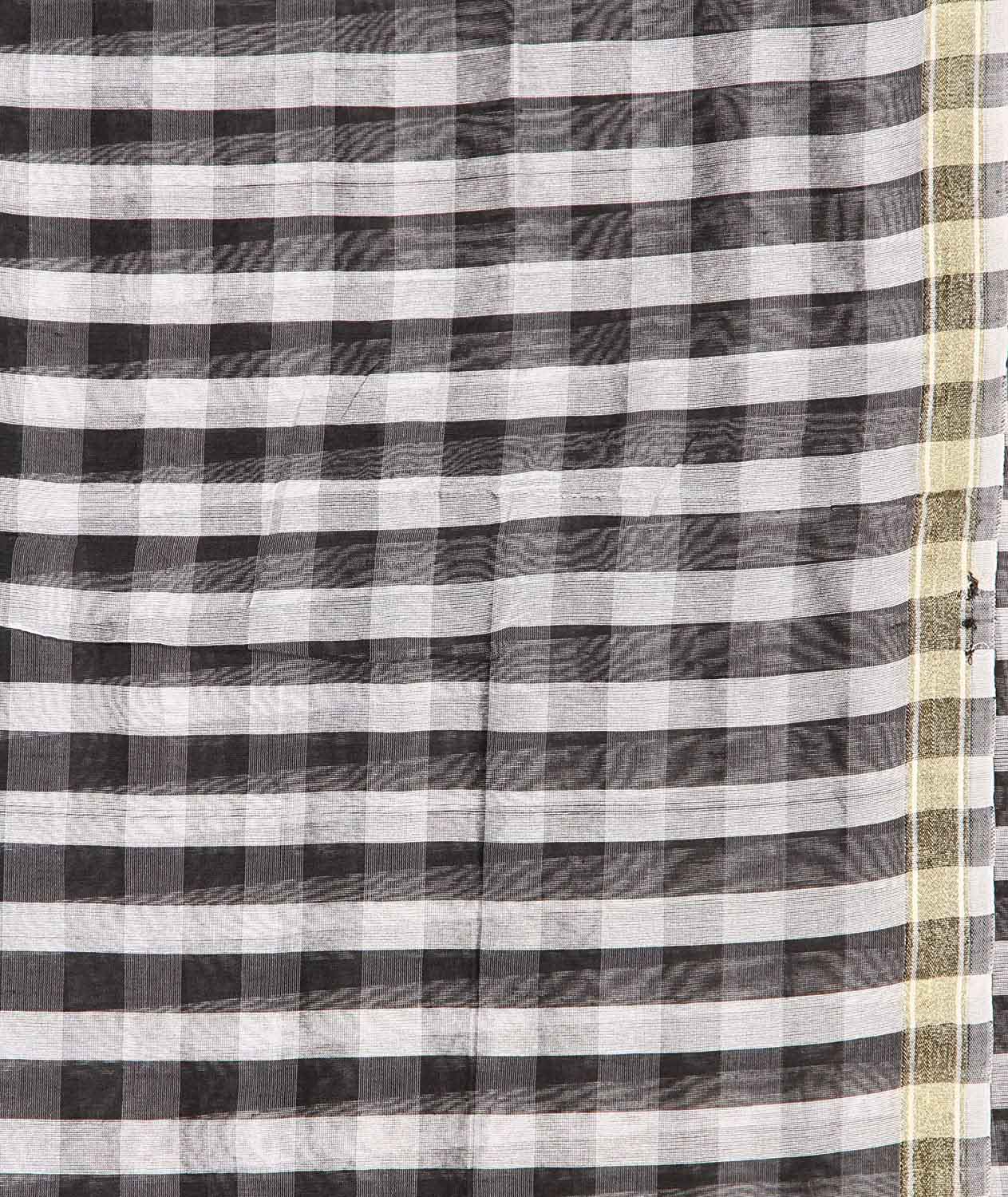 Black & White Checkered Silk Dupatta freeshipping - Dupatta Bazaar