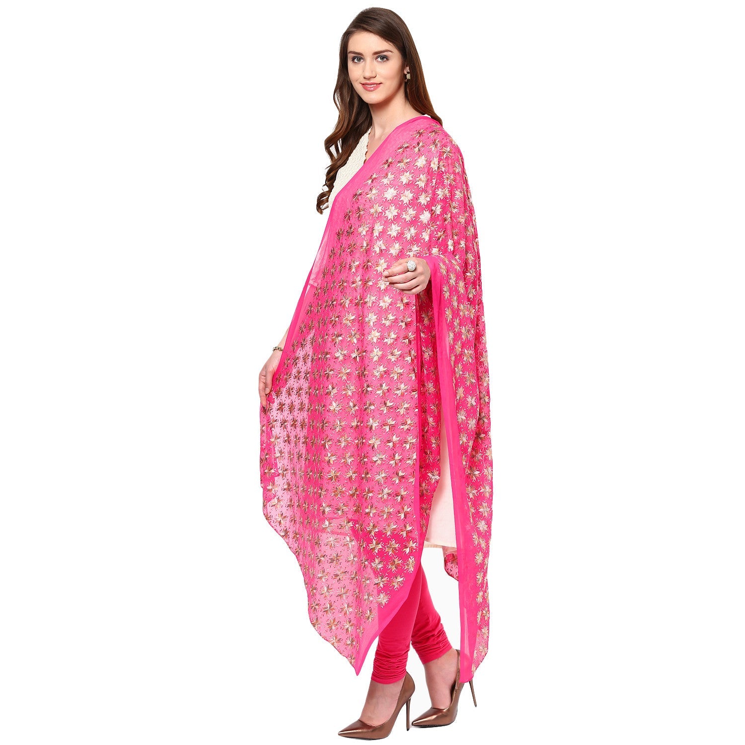 Phulkari Chiffon Dupatta - Dupatta Bazaar