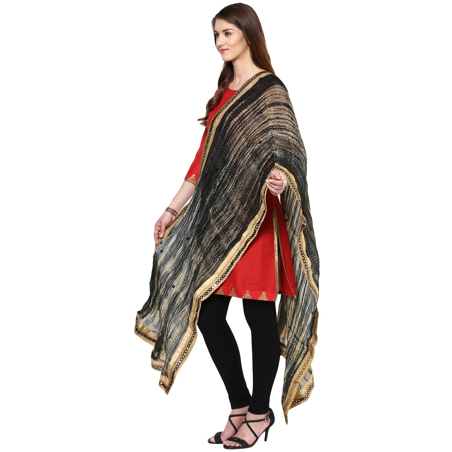 Crushed Silk Dupatta - Dupatta Bazaar
