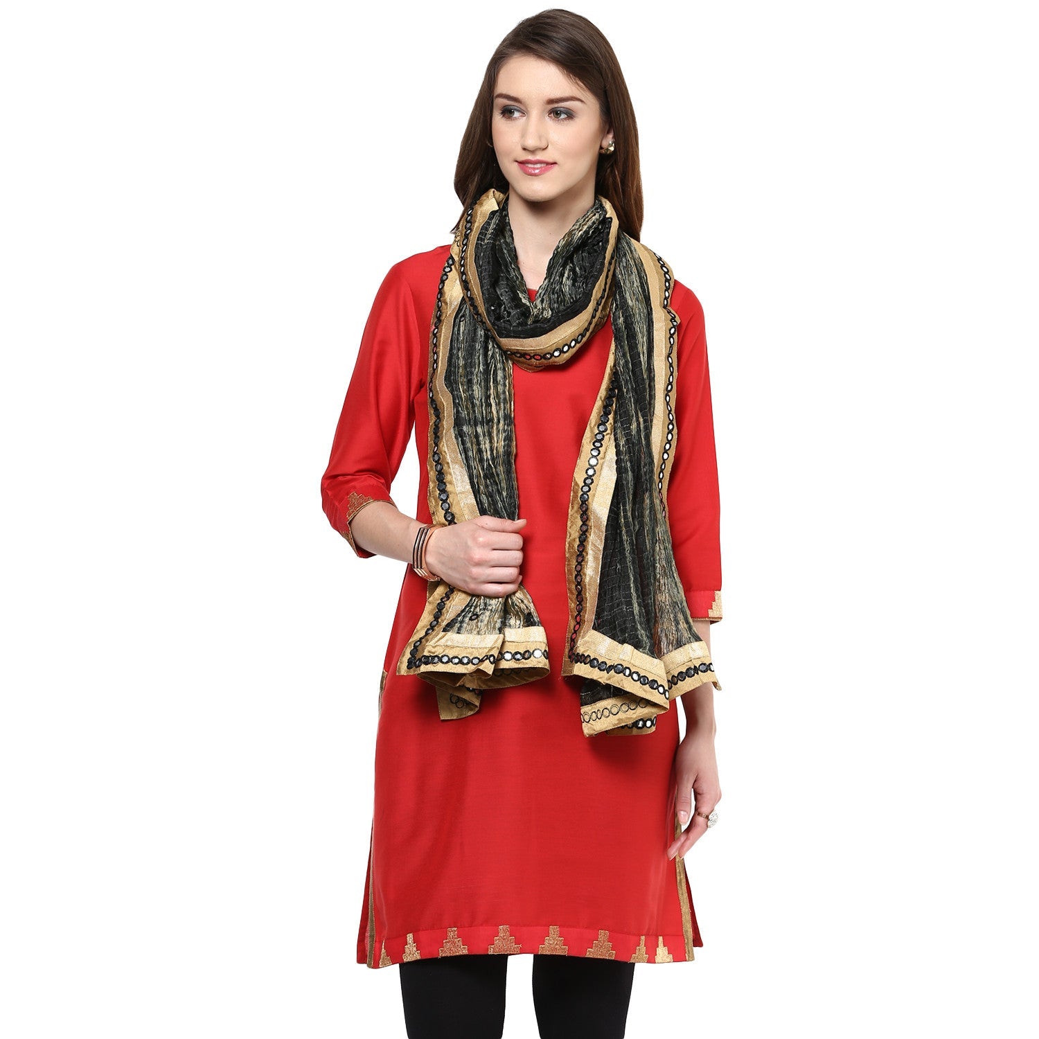 Crushed Silk Dupatta - Dupatta Bazaar