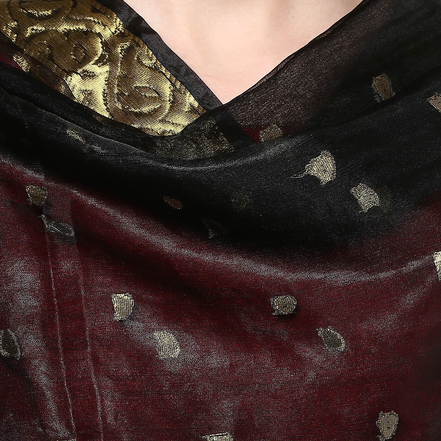 Black Organza Dupatta freeshipping - Dupatta Bazaar