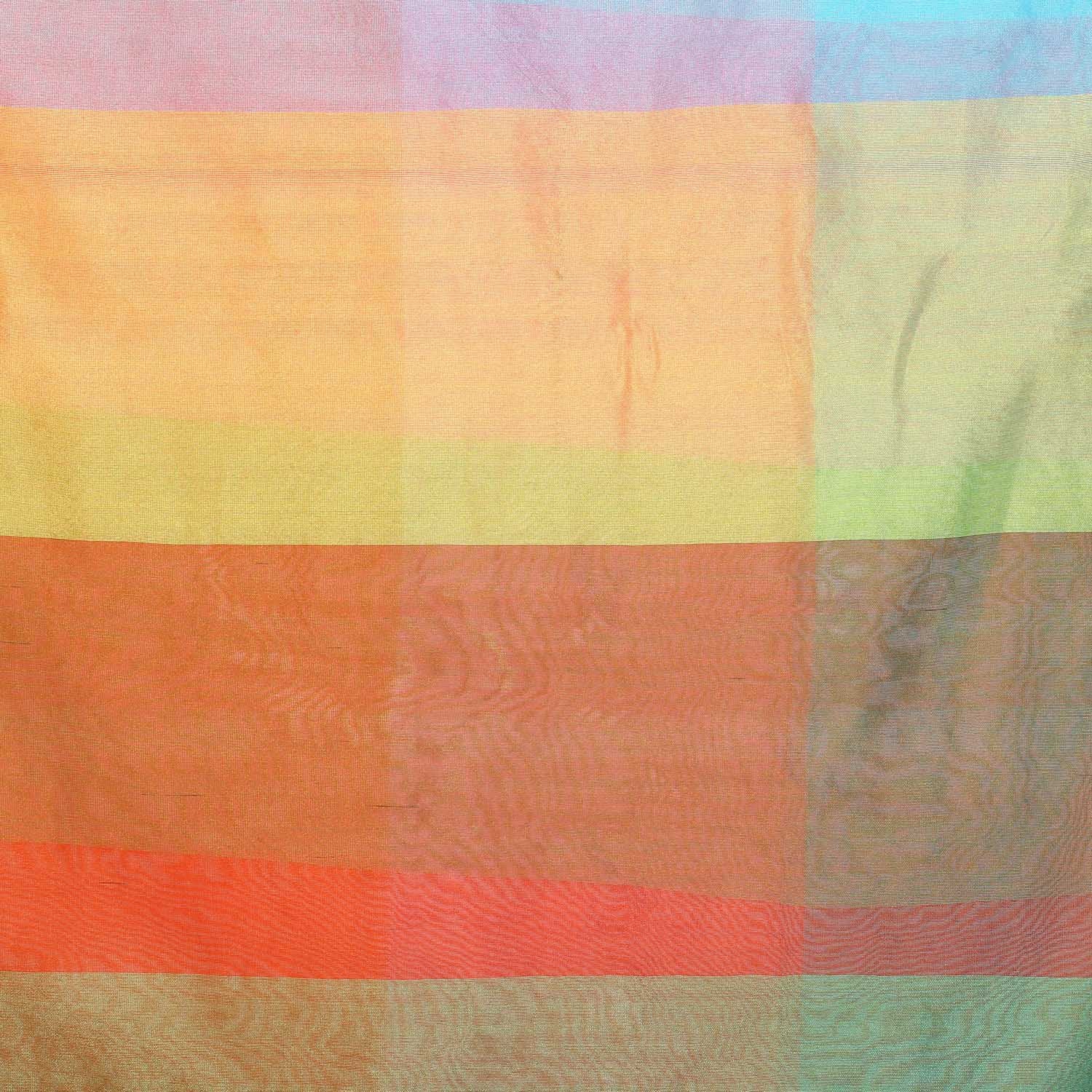 Multicoloured Silk Dupatta freeshipping - Dupatta Bazaar