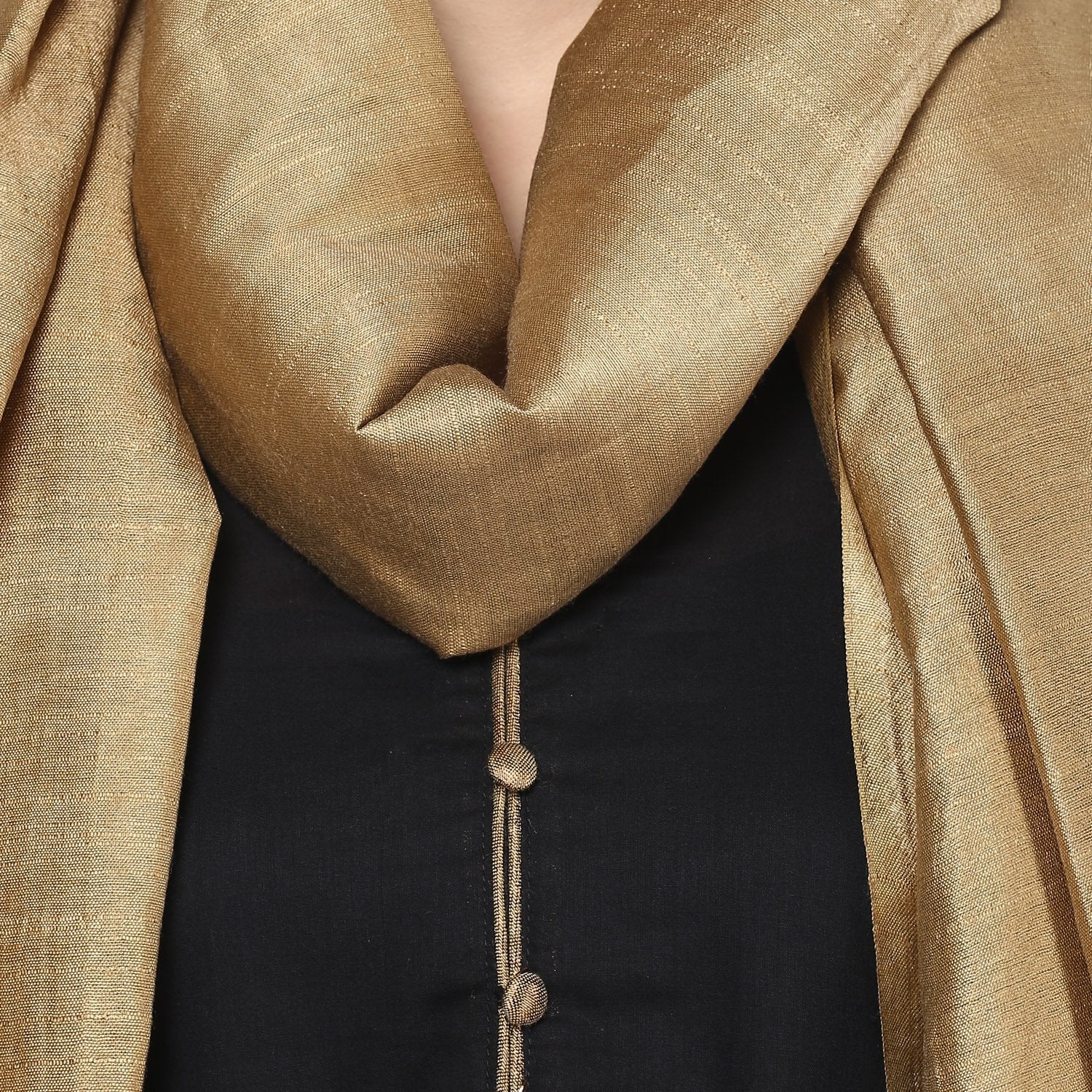 Gold Cotton Silk Dupatta freeshipping - Dupatta Bazaar