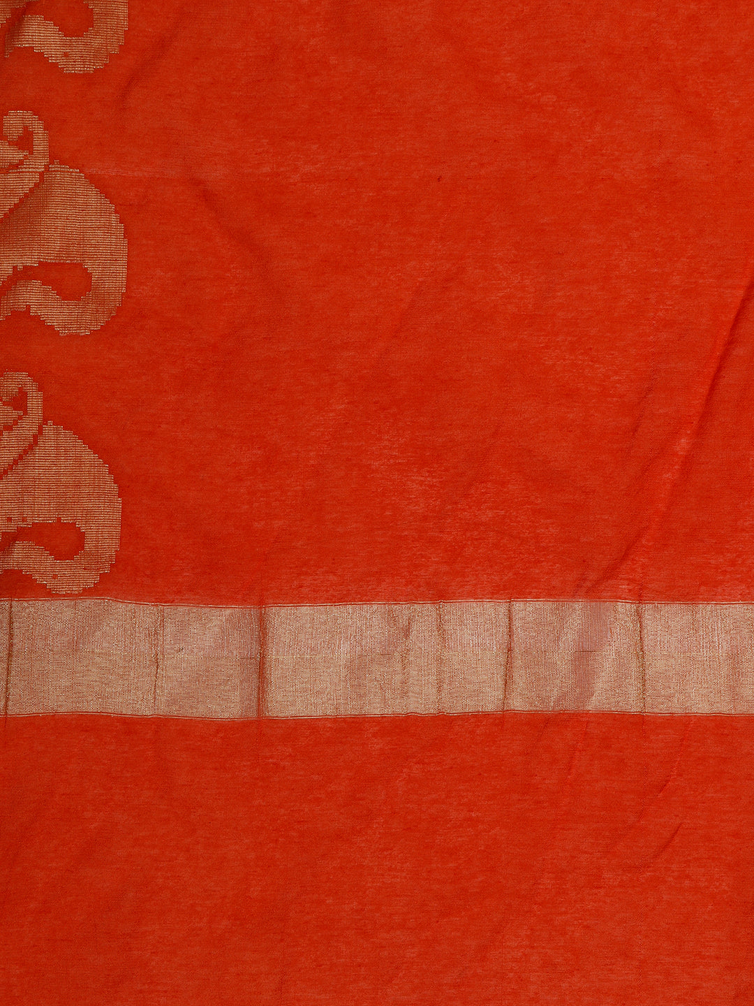 Dupatta Bazaar Women's Orange & Gold Silk Dupatta - Dupatta Bazaar