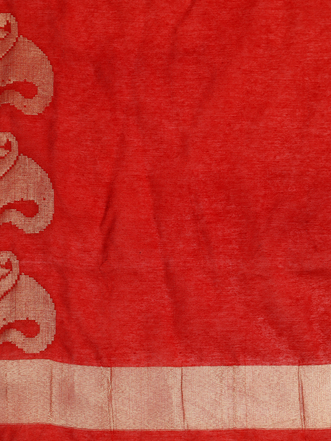 Dupatta Bazaar Women's Red & Gold Silk Dupatta - Dupatta Bazaar