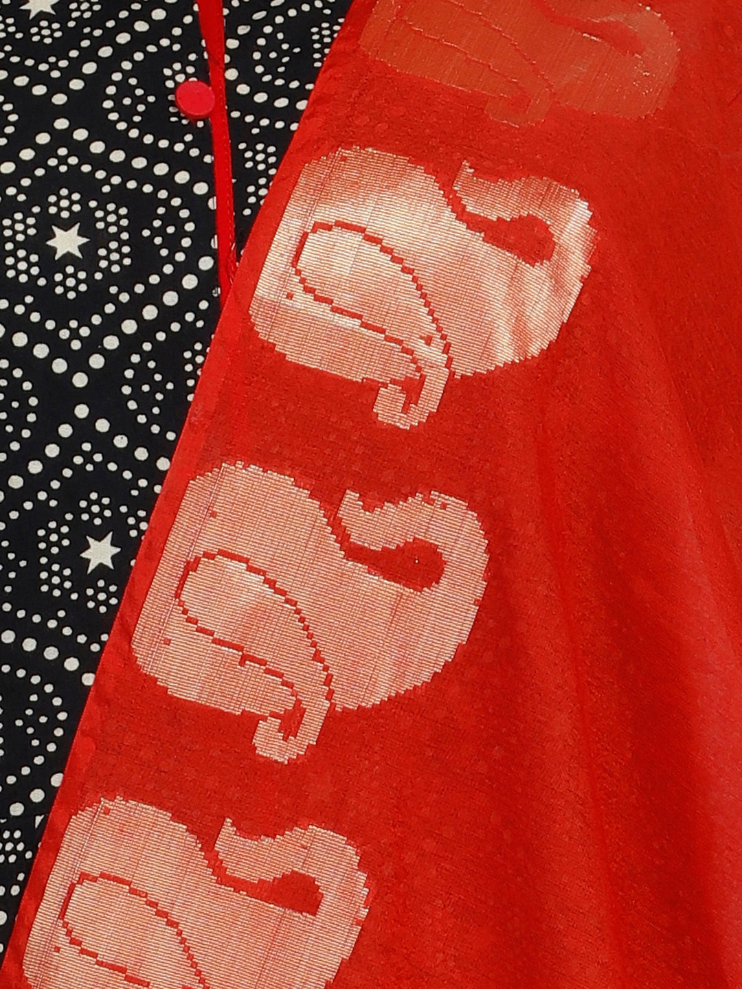 Dupatta Bazaar Women's Red & Gold Silk Dupatta - Dupatta Bazaar