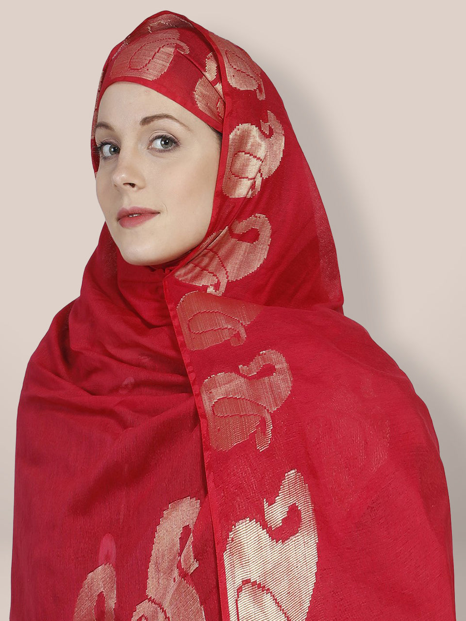 Pink & Gold Silk Dupatta freeshipping - Dupatta Bazaar