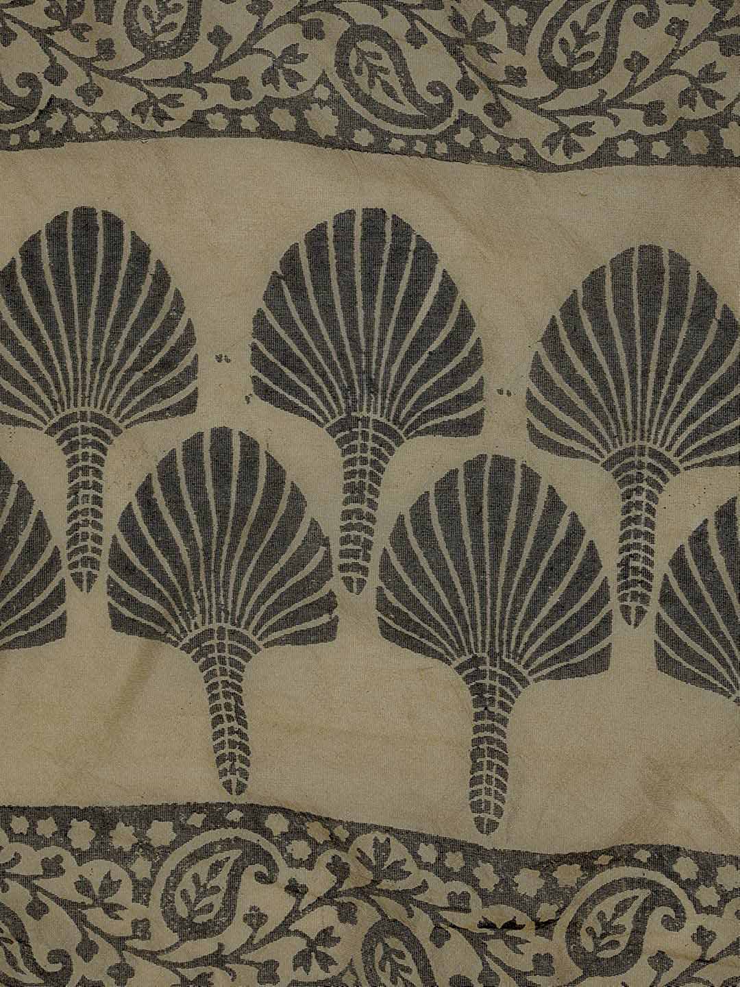 Gold & Black Cotton Silk Printed Dupatta freeshipping - Dupatta Bazaar