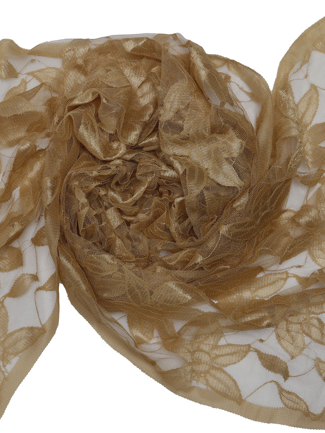 Dupatta Bazaar Woman's Beige Net Dupatta - Dupatta Bazaar