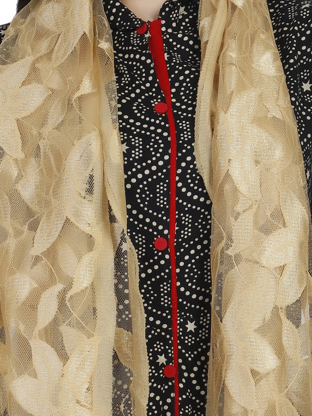 Dupatta Bazaar Woman's Beige Net Dupatta - Dupatta Bazaar