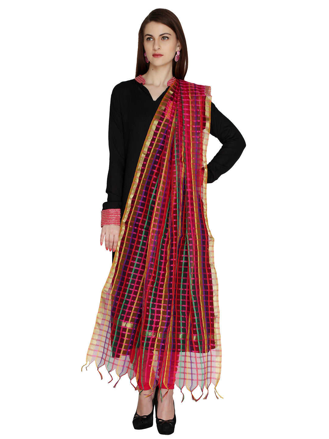 Multicolour dupatta - Dupatta Bazaar