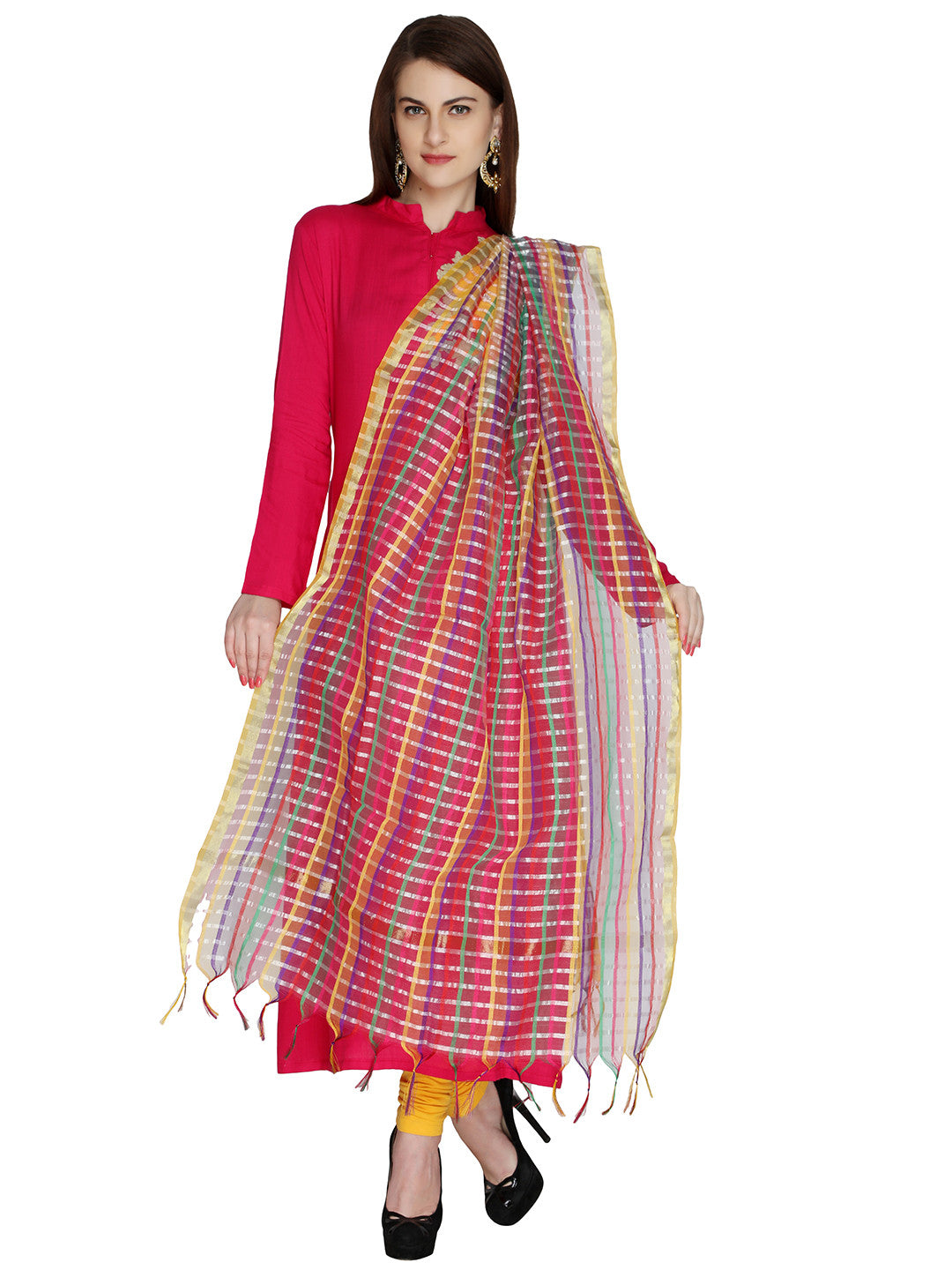 Multicolour dupatta - Dupatta Bazaar