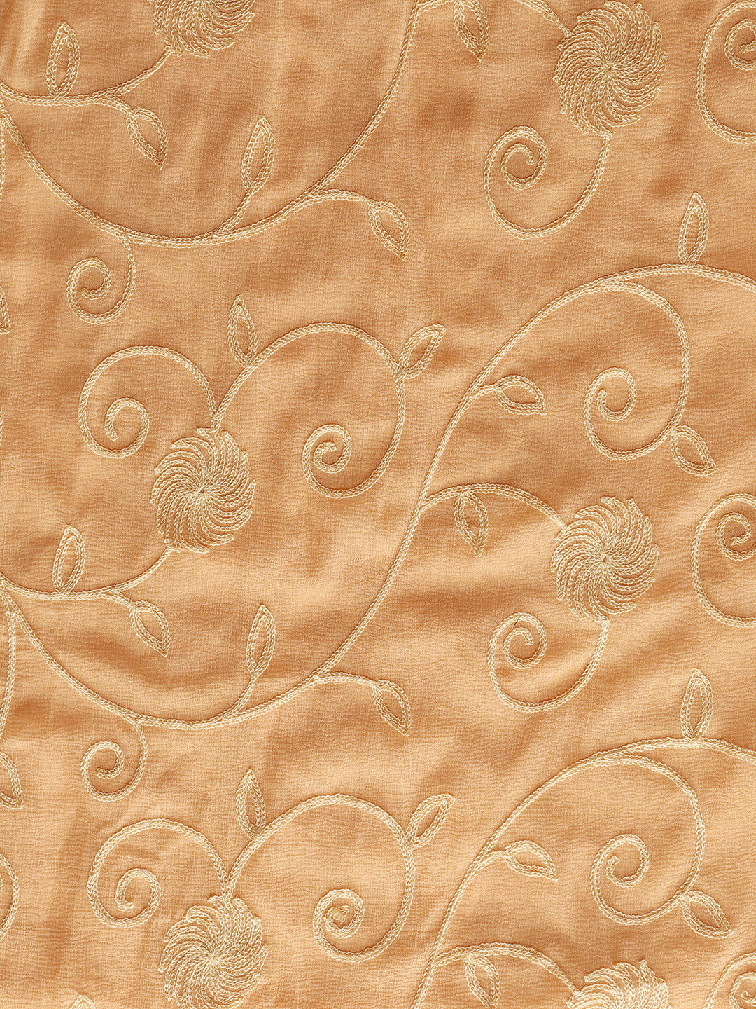 Dupatta Bazaar Woman's Beige Embrodiered Chiffon dupatta - Dupatta Bazaar