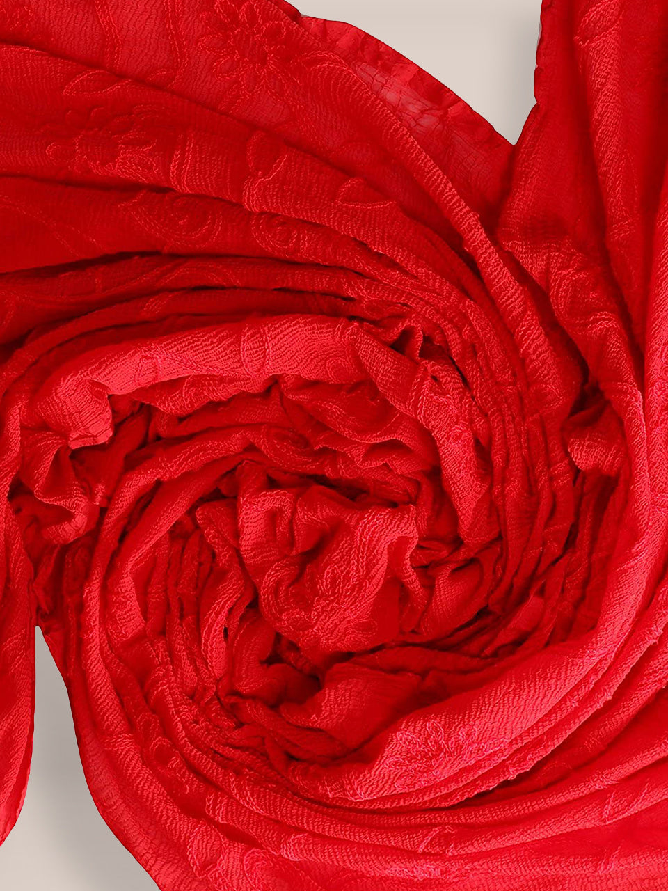 Red Chiffon Embrodiered  Dupatta freeshipping - Dupatta Bazaar