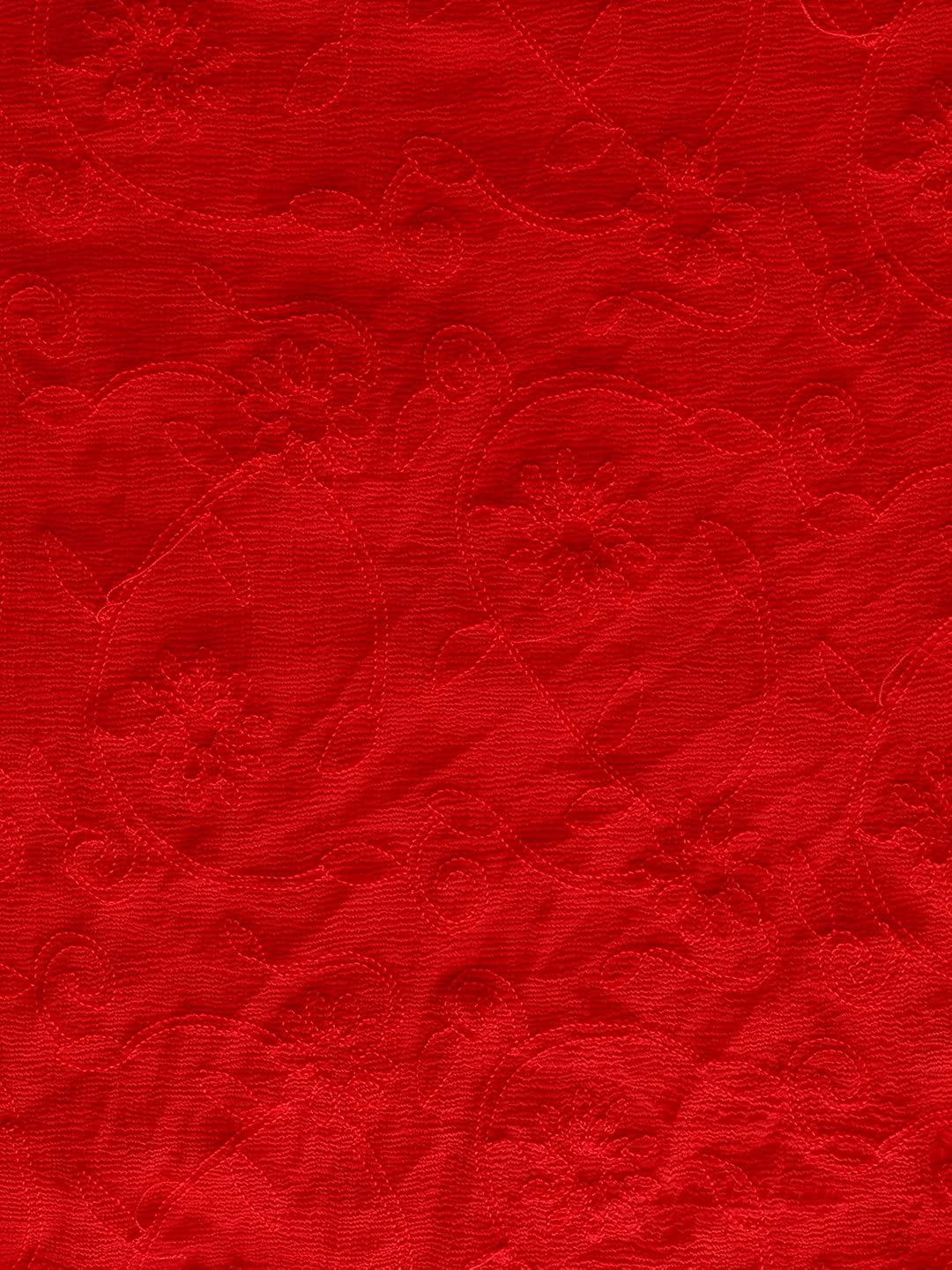 Red Chiffon Embrodiered  Dupatta freeshipping - Dupatta Bazaar