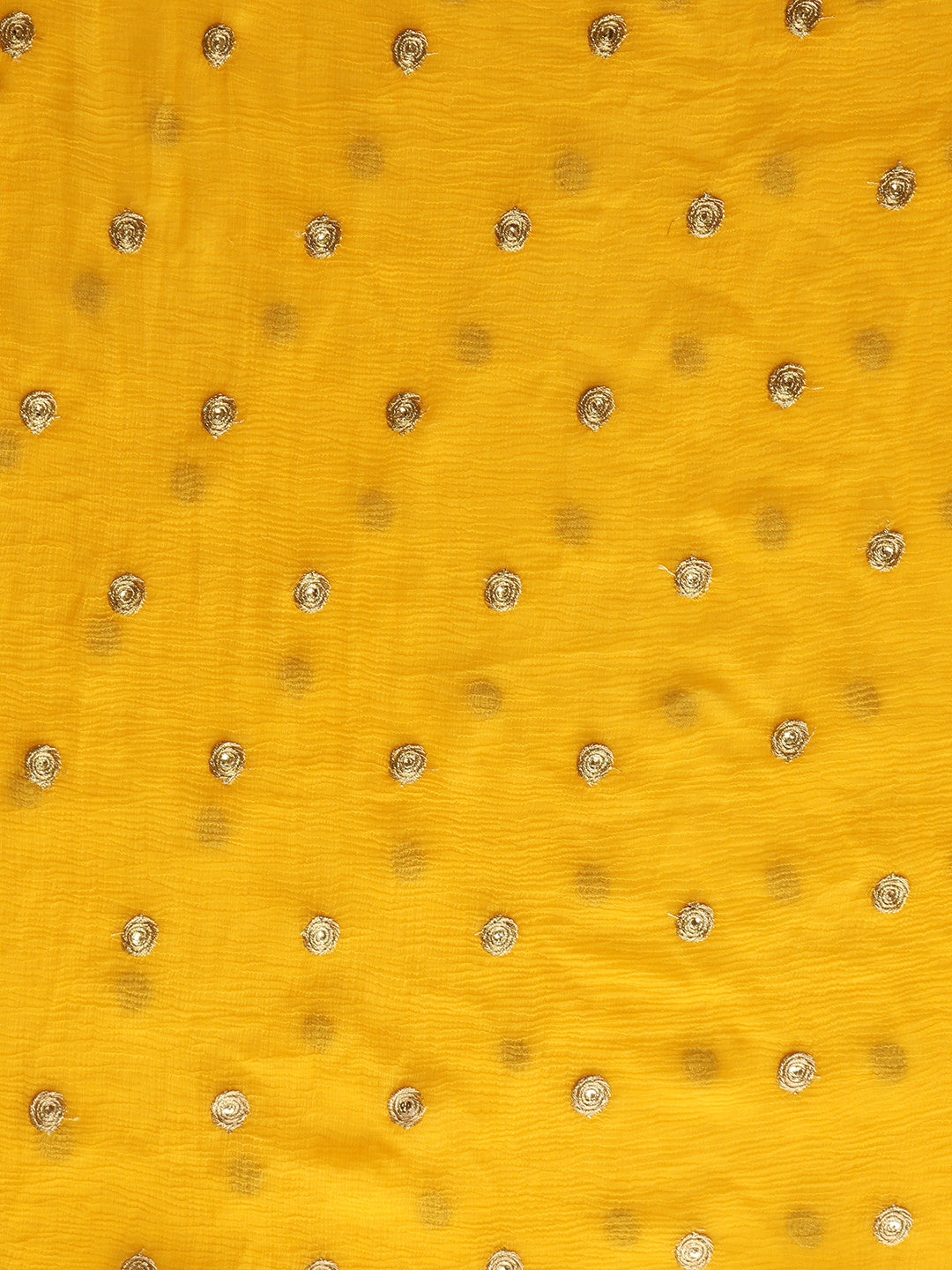 Dupatta Bazaar's Woman's Mustard Chiffon Dupatta with Gold Embroidery - Dupatta Bazaar
