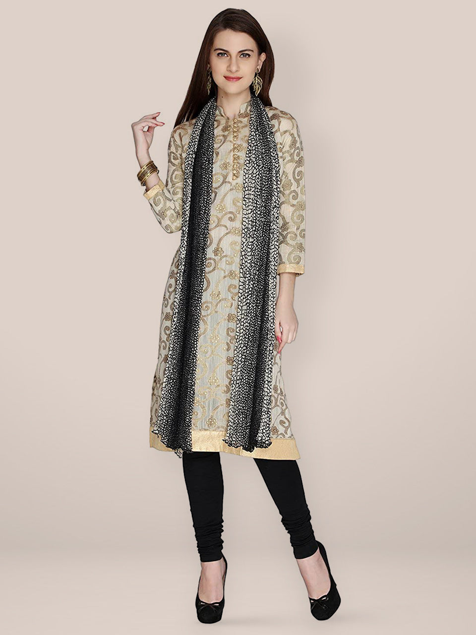 Printed crush chiffon dupatta freeshipping - Dupatta Bazaar