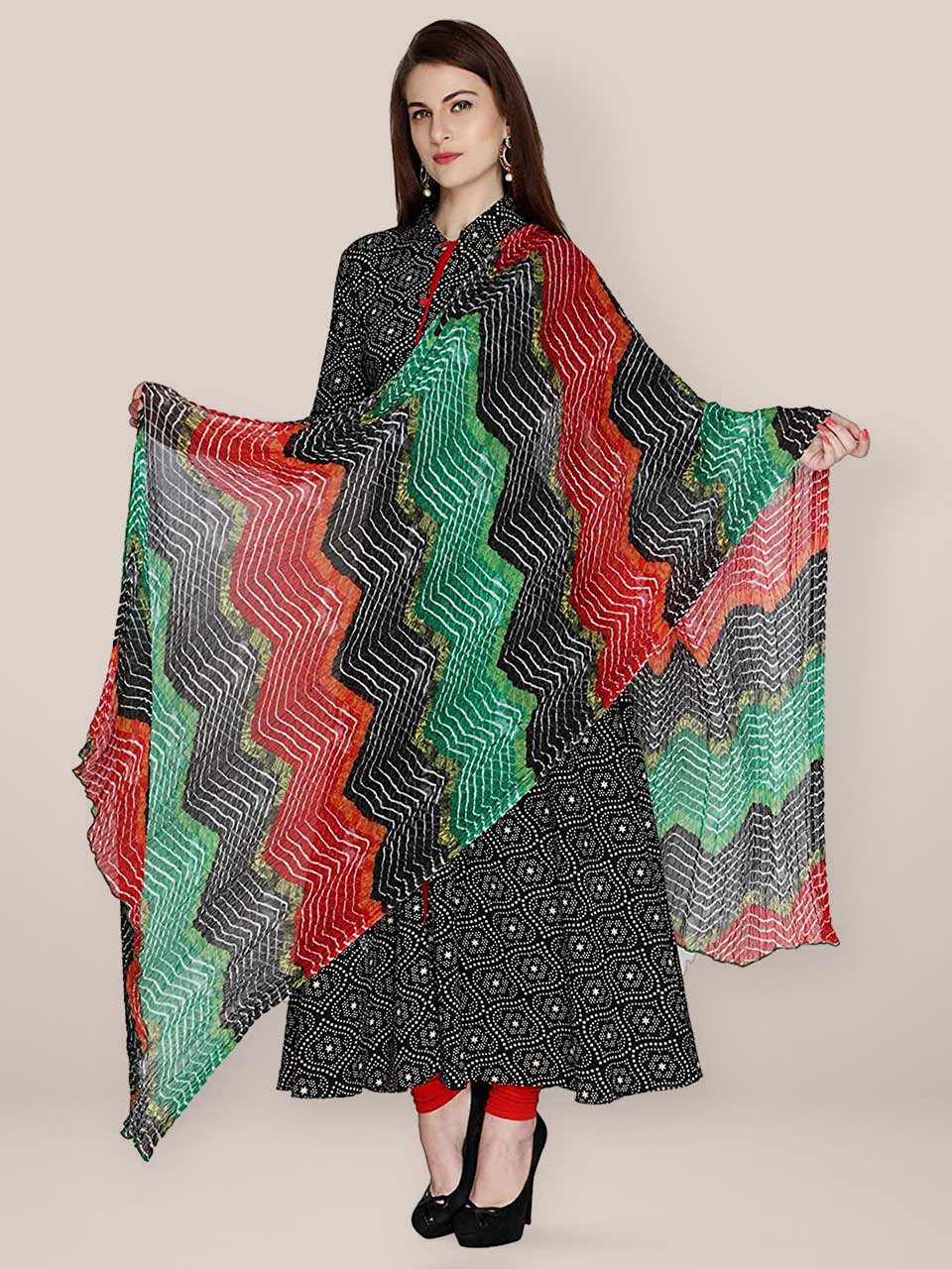 Printed crush chiffon dupatta freeshipping - Dupatta Bazaar