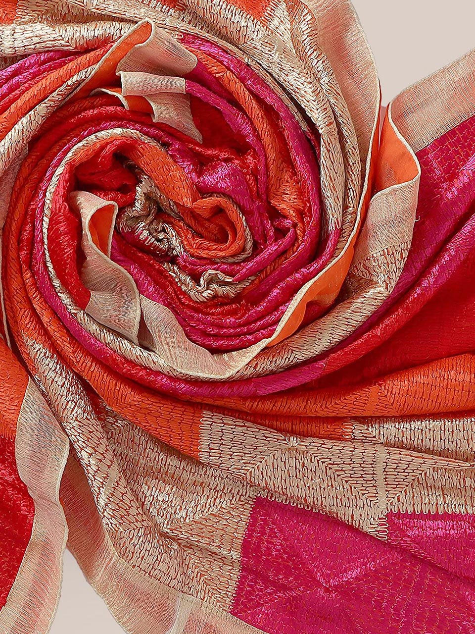 Multicolour Chiffon Phulkari Dupatta freeshipping - Dupatta Bazaar