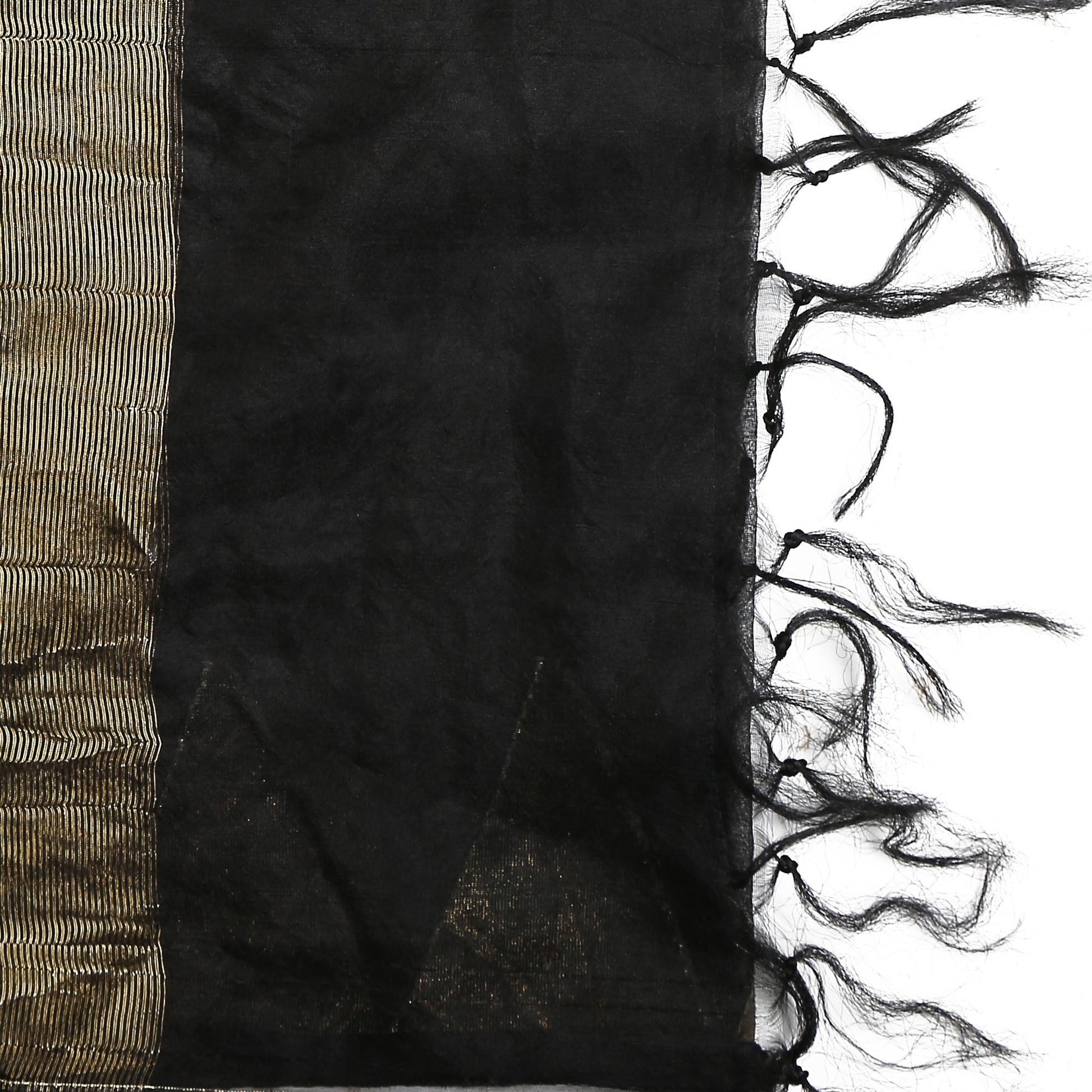 Dupatta Bazaar Woman's Black & Gold Organza Dupatta - Dupatta Bazaar