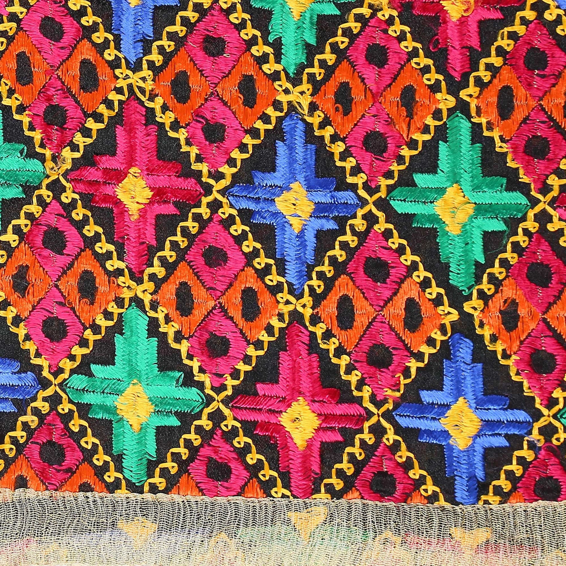Multicoloured Stunning Phulkari Dupatta - Dupatta Bazaar