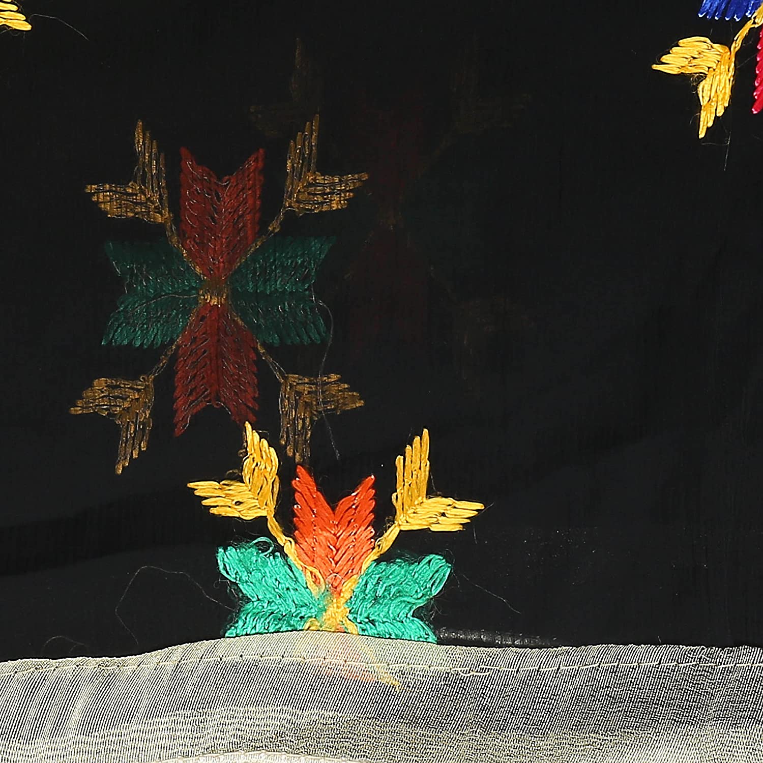 Black Phulkari Chiffon Dupatta freeshipping - Dupatta Bazaar