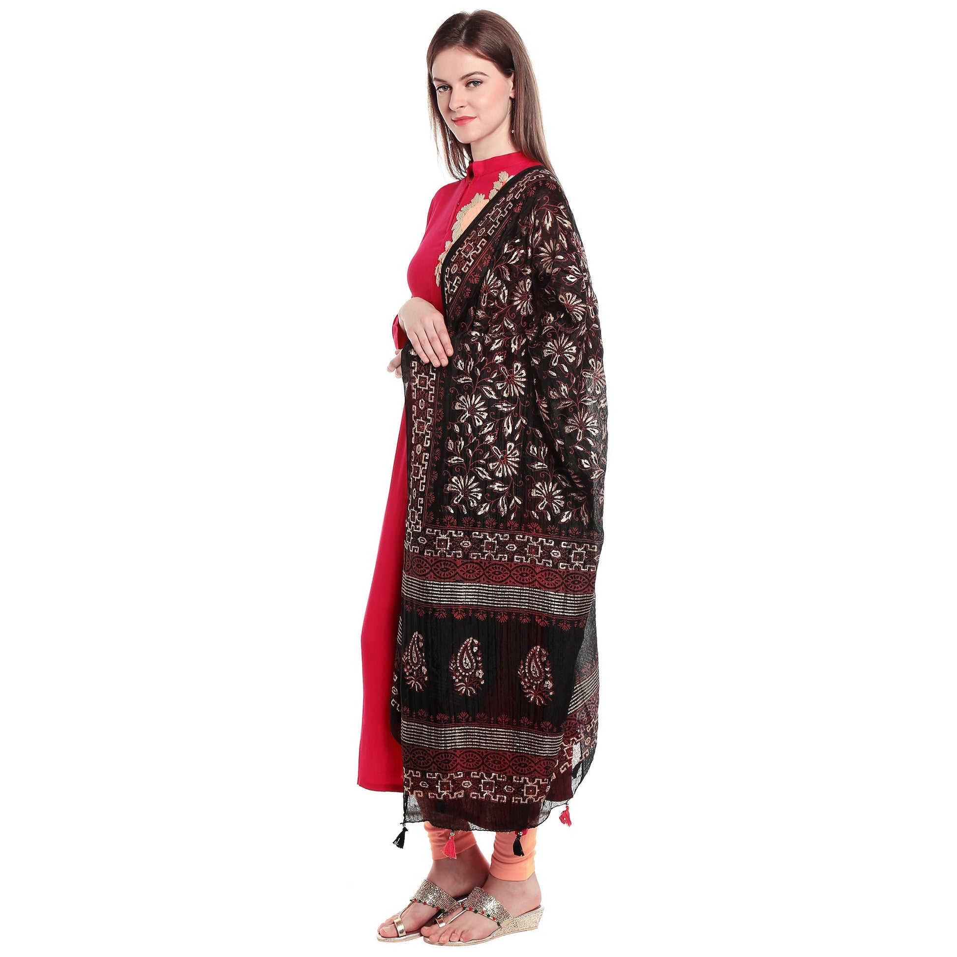 Crushed Silk Dupatta - Dupatta Bazaar