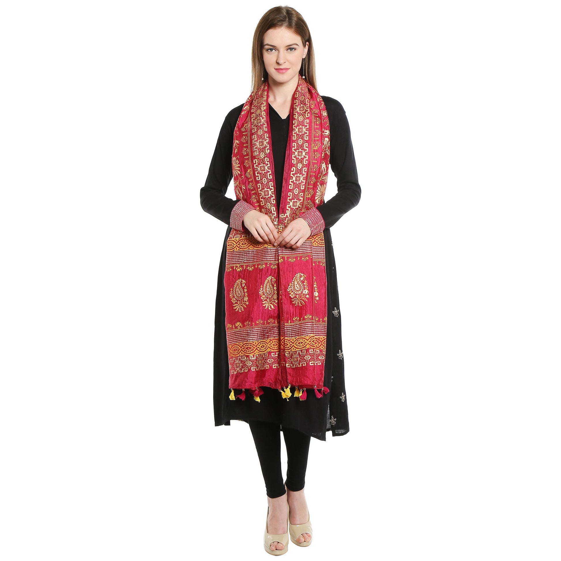Crushed Silk Dupatta - Dupatta Bazaar