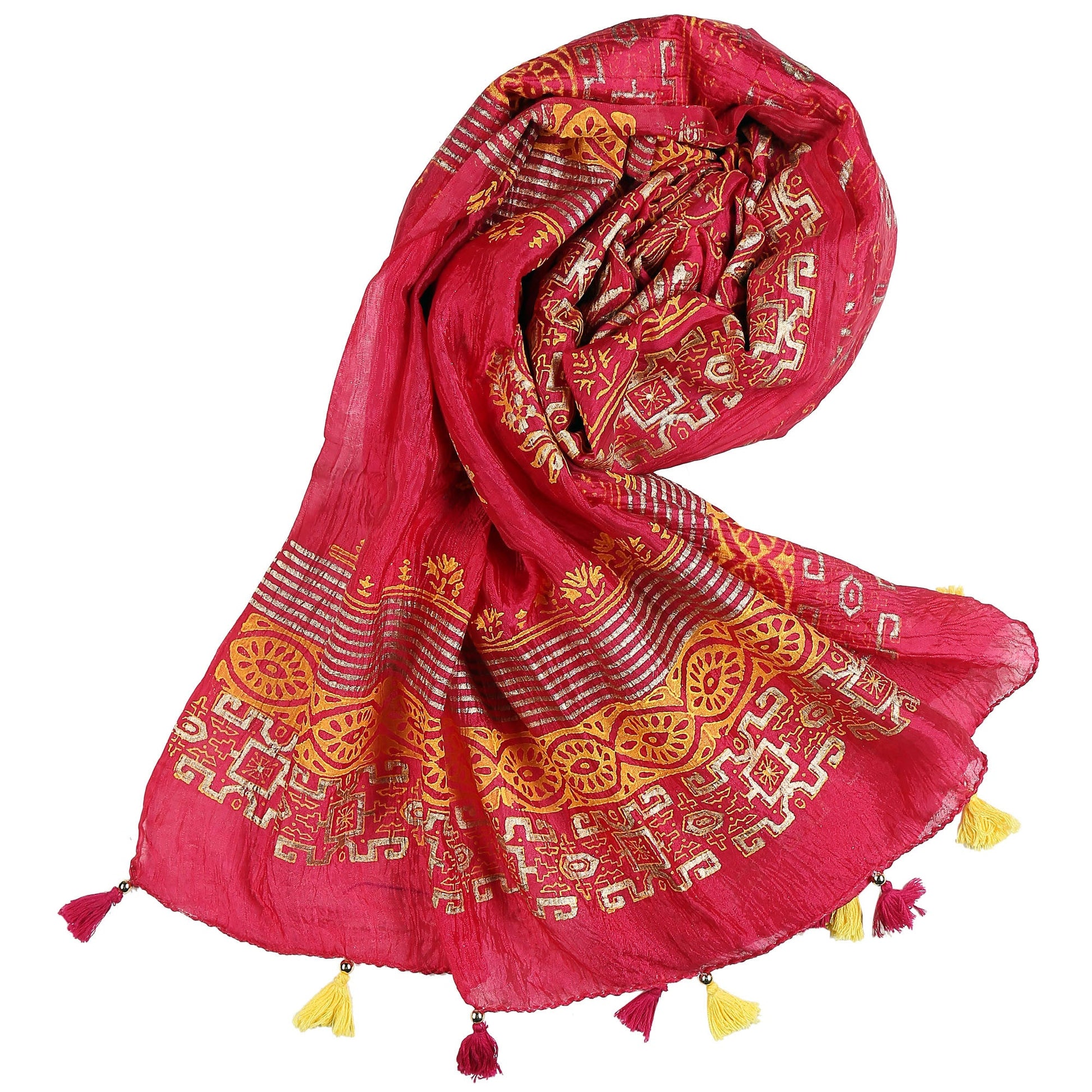 Crushed Silk Dupatta - Dupatta Bazaar