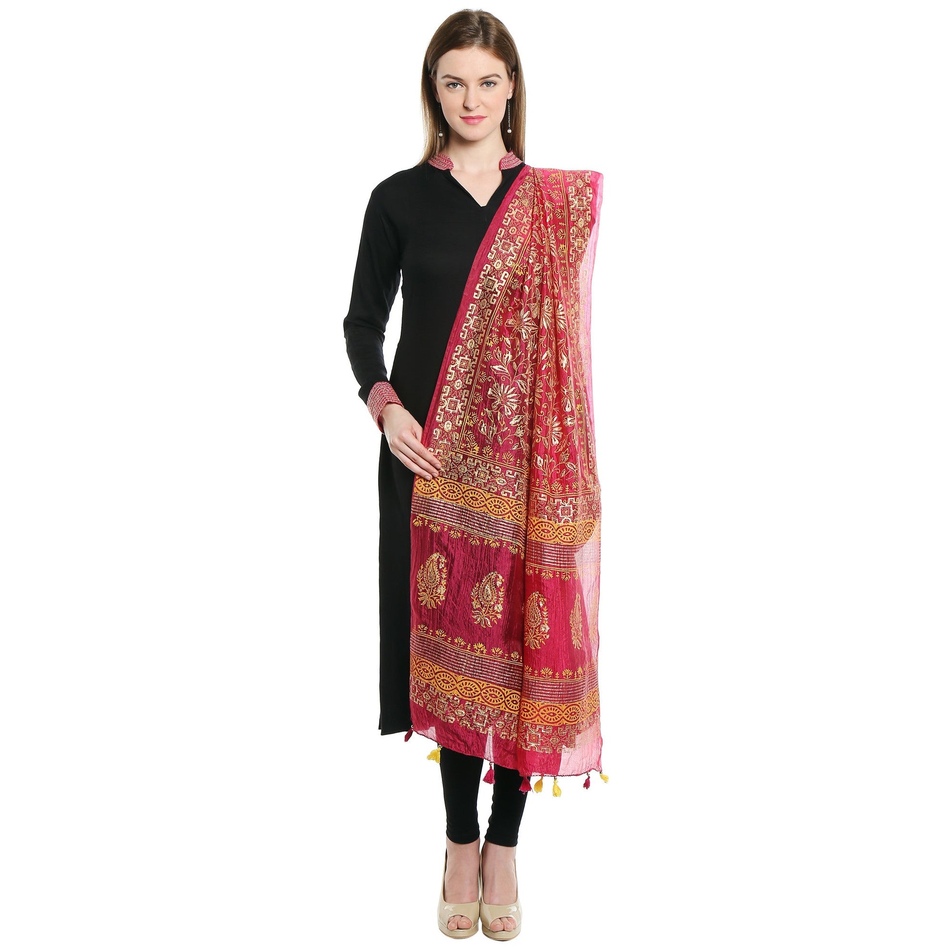 Crushed Silk Dupatta - Dupatta Bazaar