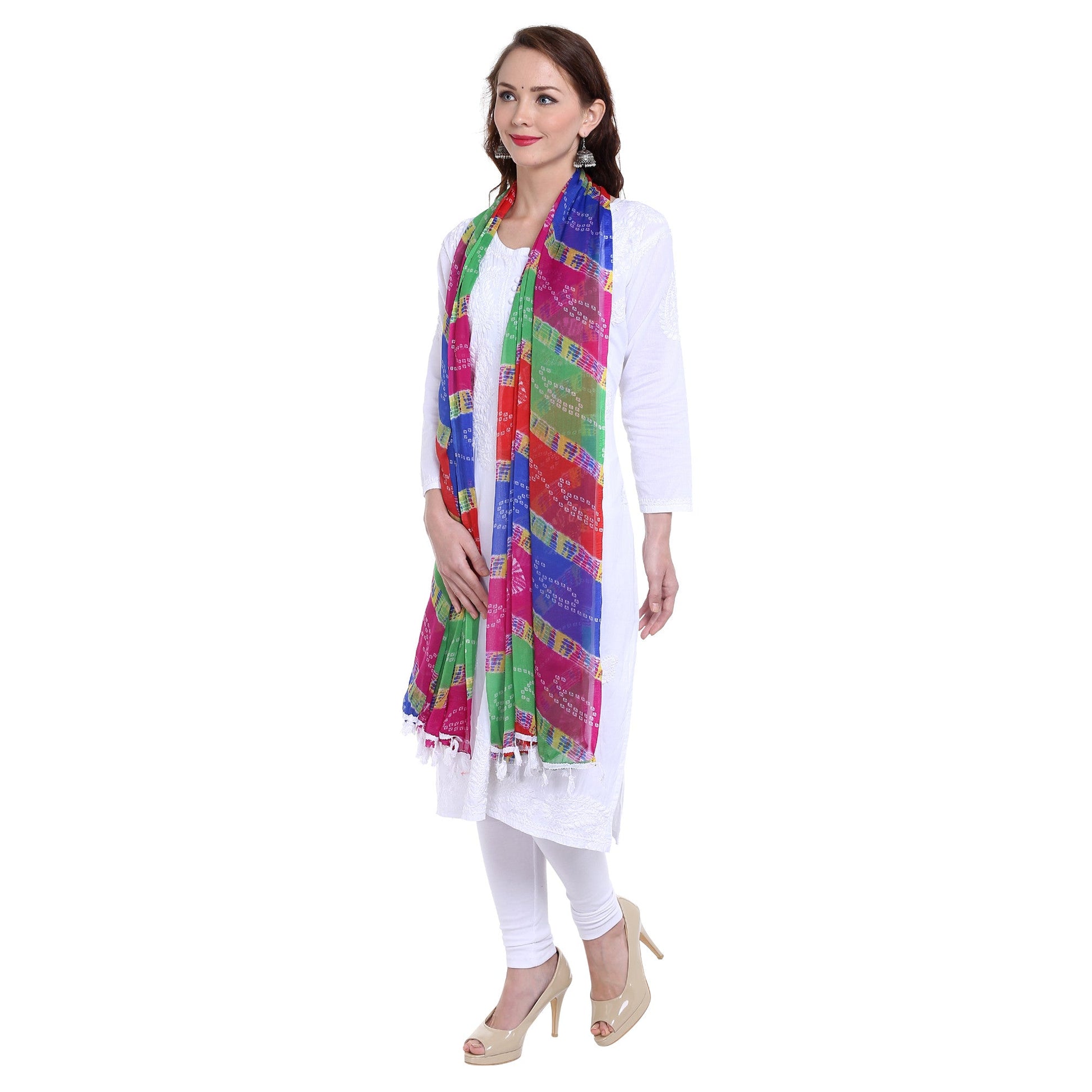 Dupatta Bazaar Women's Printed Chiffon Dupatta - Dupatta Bazaar