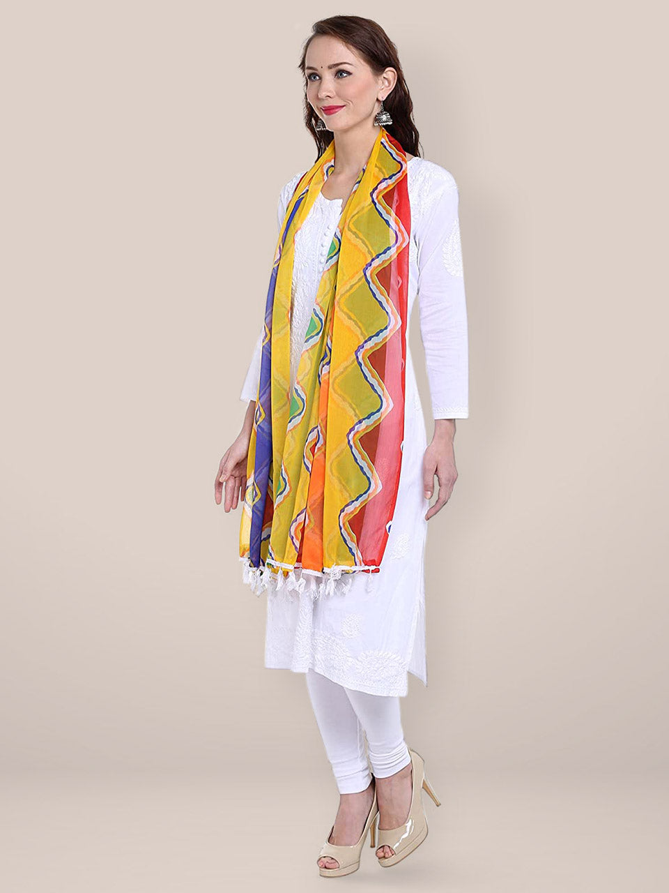 Printed Chiffon Dupatta freeshipping - Dupatta Bazaar