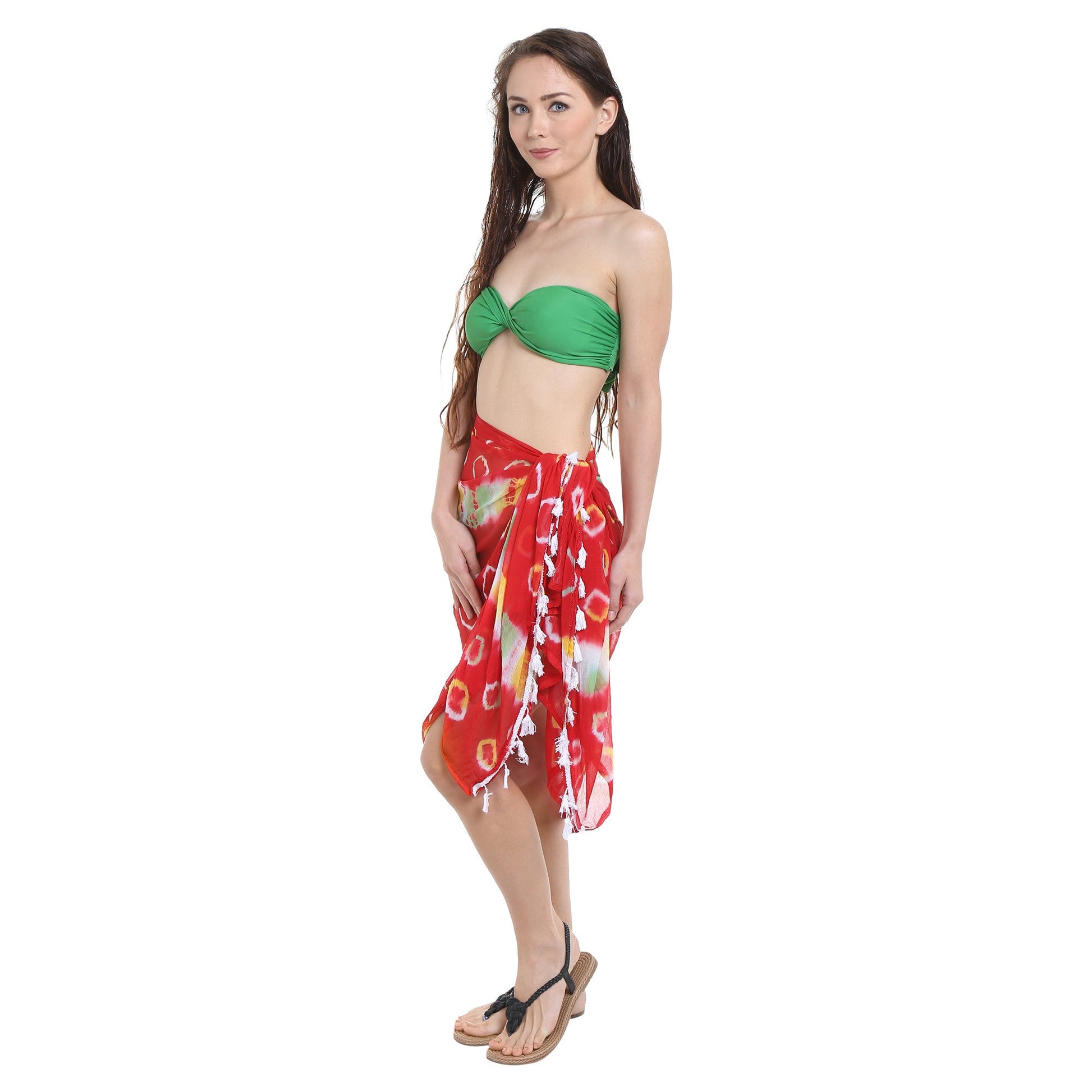 Dupatta Bazaar Women's Printed Chiffon Sarong & Beach Cover up - Dupatta Bazaar