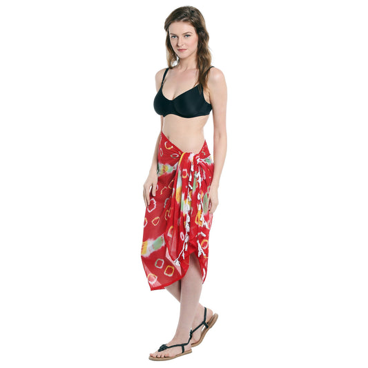 Dupatta Bazaar Women's Printed Chiffon Sarong & Beach Cover up - Dupatta Bazaar