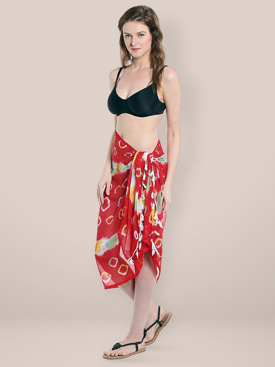 Red Printed Chiffon Dupatta freeshipping - Dupatta Bazaar