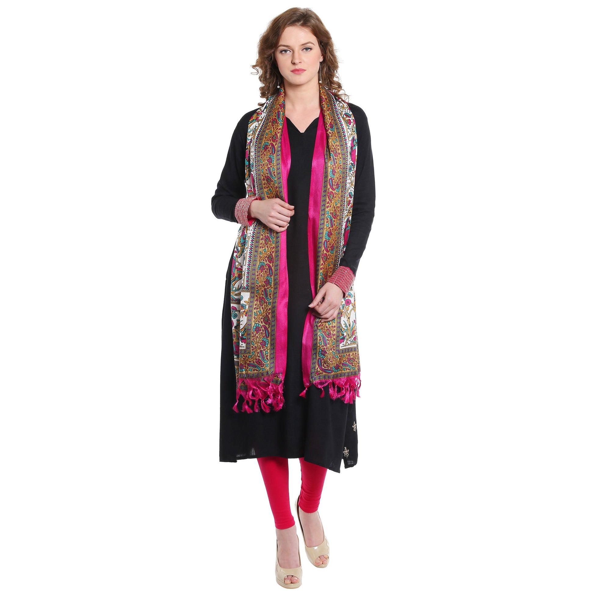 Dupatta Bazaar Women's Printed Silk Dupatta - Dupatta Bazaar